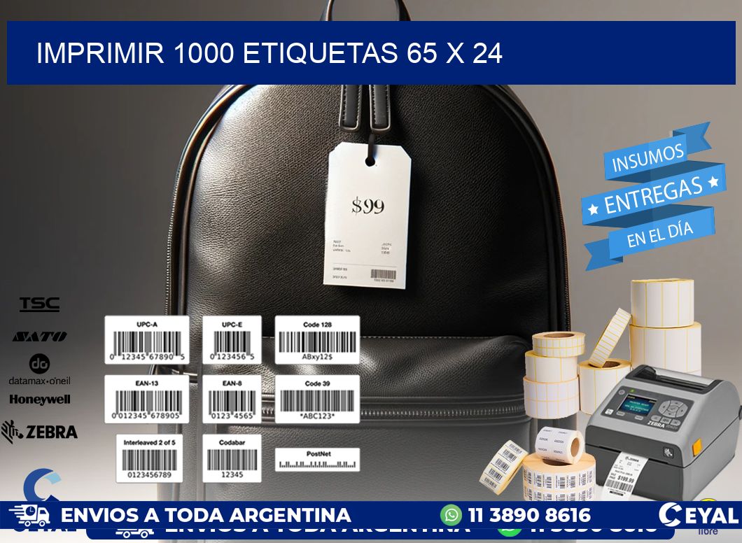 IMPRIMIR 1000 ETIQUETAS 65 x 24