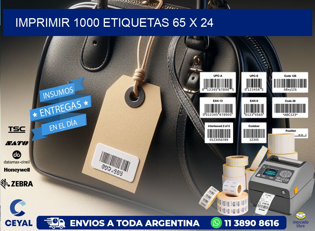 IMPRIMIR 1000 ETIQUETAS 65 x 24