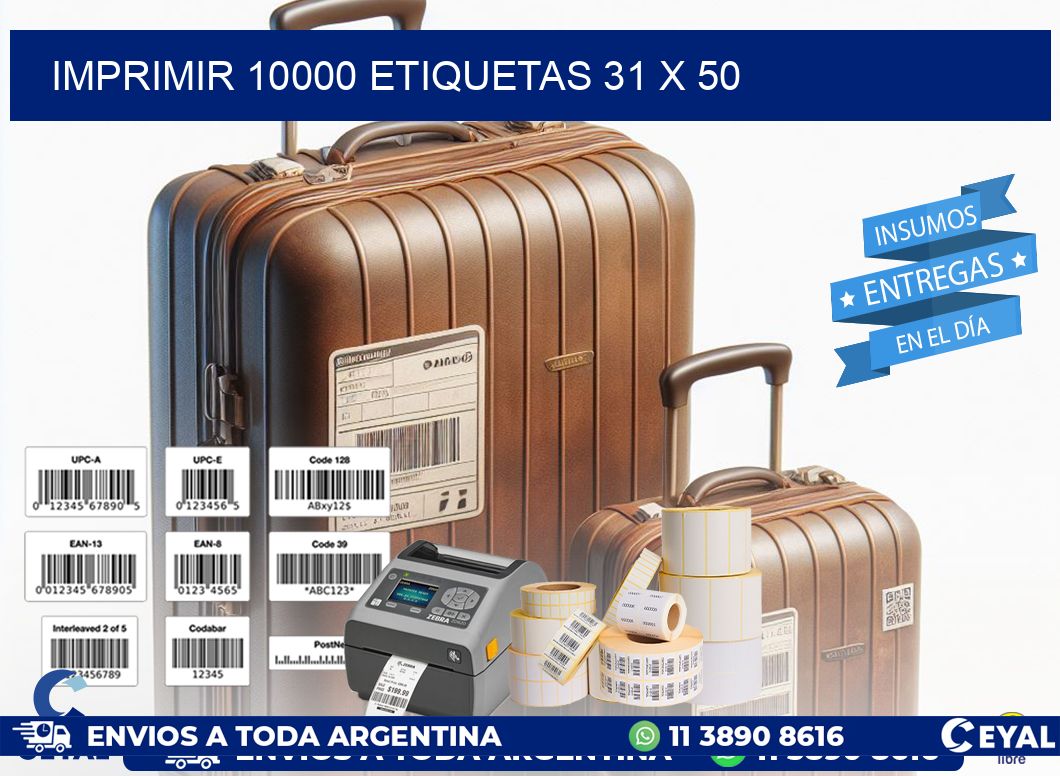 IMPRIMIR 10000 ETIQUETAS 31 x 50