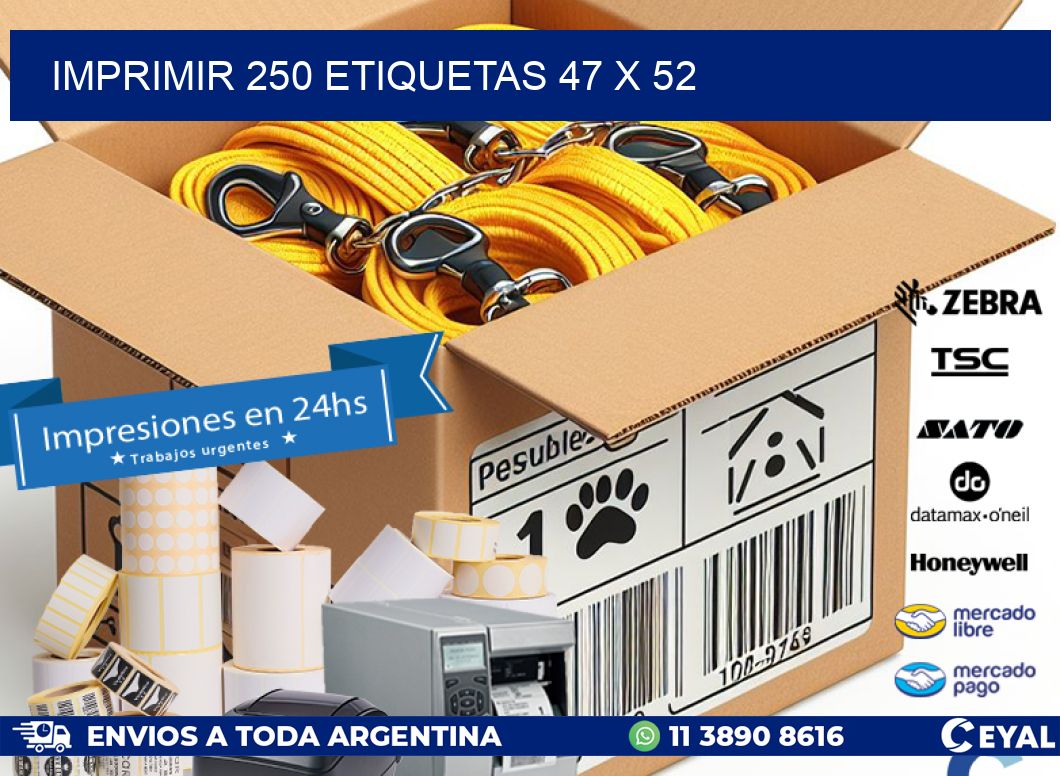 IMPRIMIR 250 ETIQUETAS 47 x 52