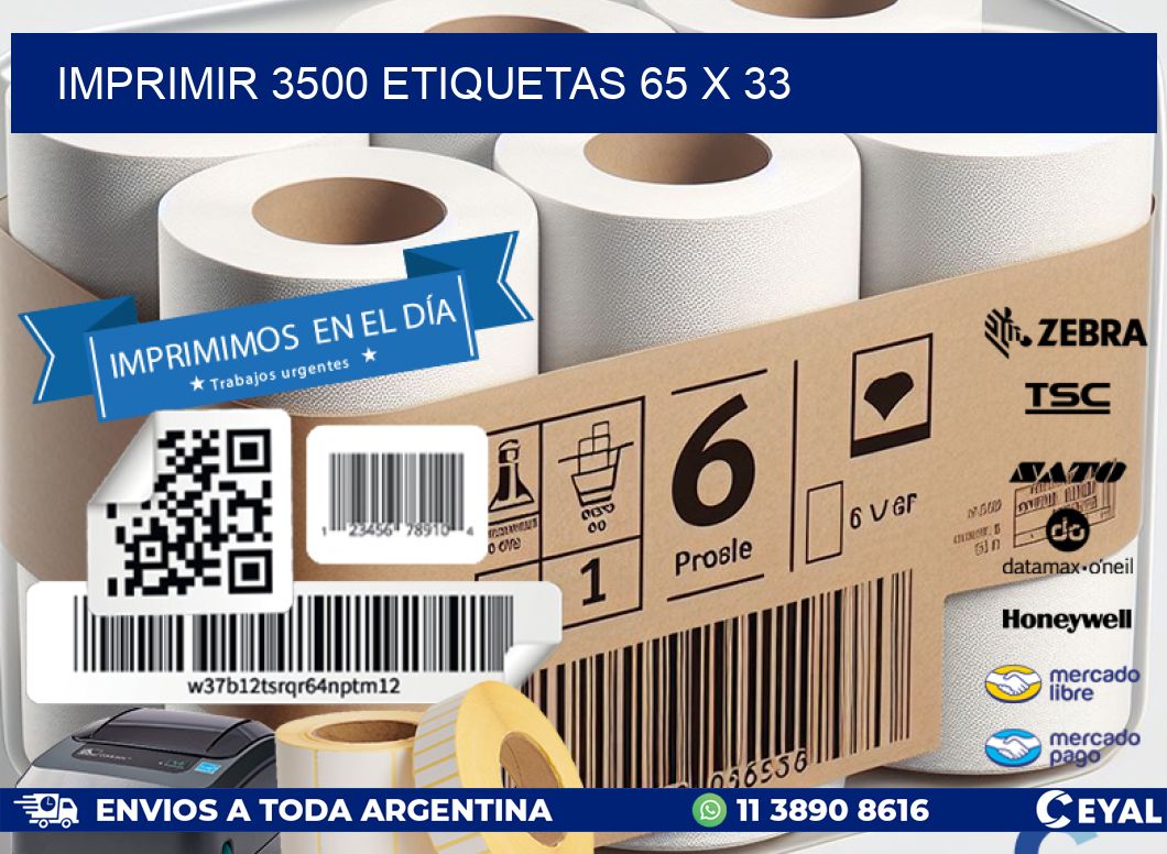 IMPRIMIR 3500 ETIQUETAS 65 x 33