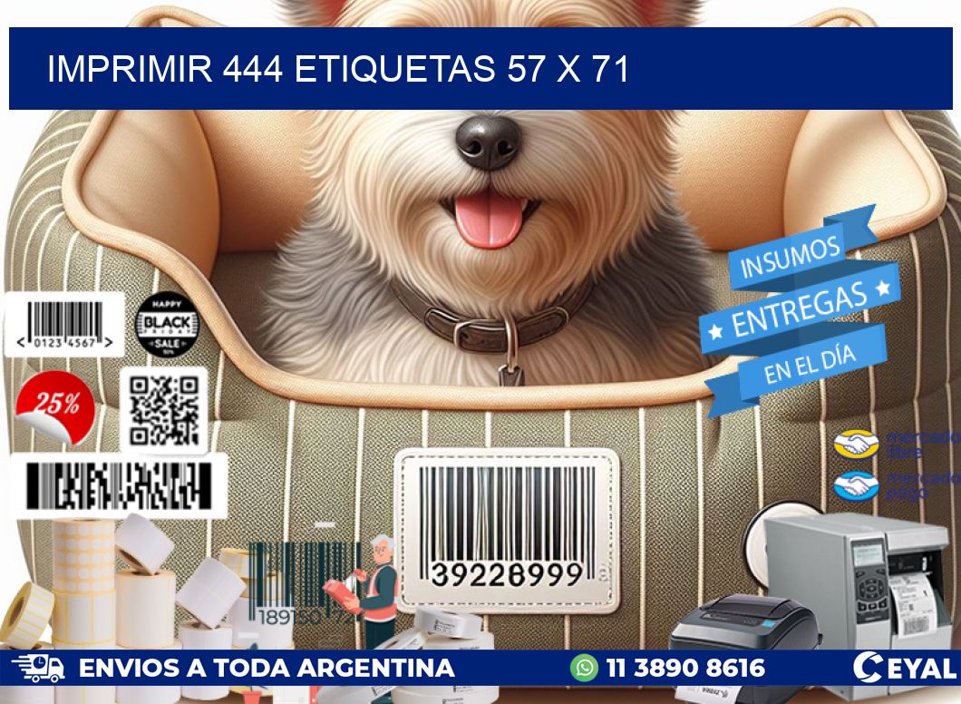 IMPRIMIR 444 ETIQUETAS 57 x 71