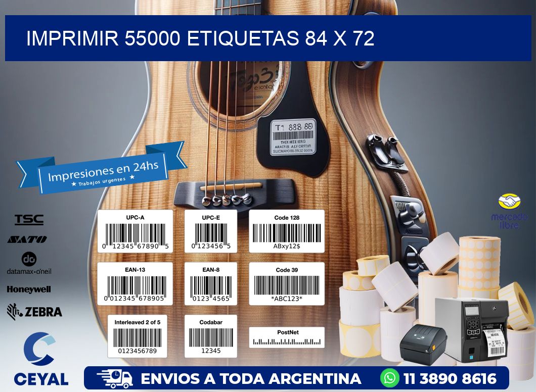 IMPRIMIR 55000 ETIQUETAS 84 x 72