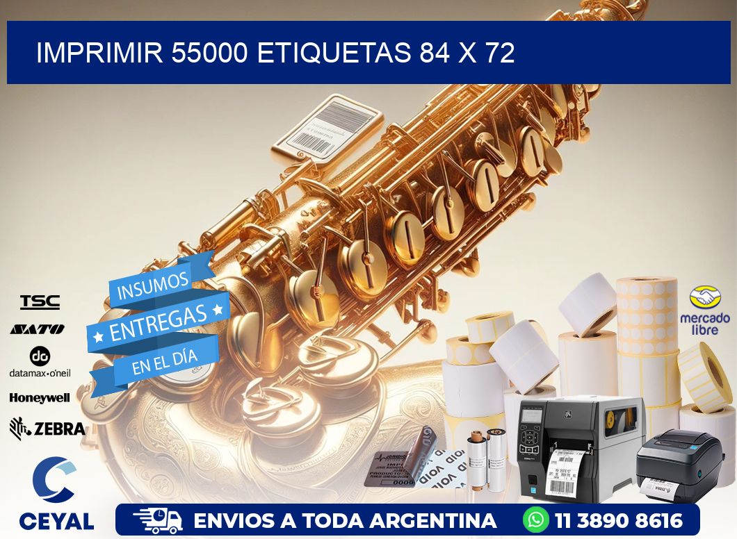 IMPRIMIR 55000 ETIQUETAS 84 x 72