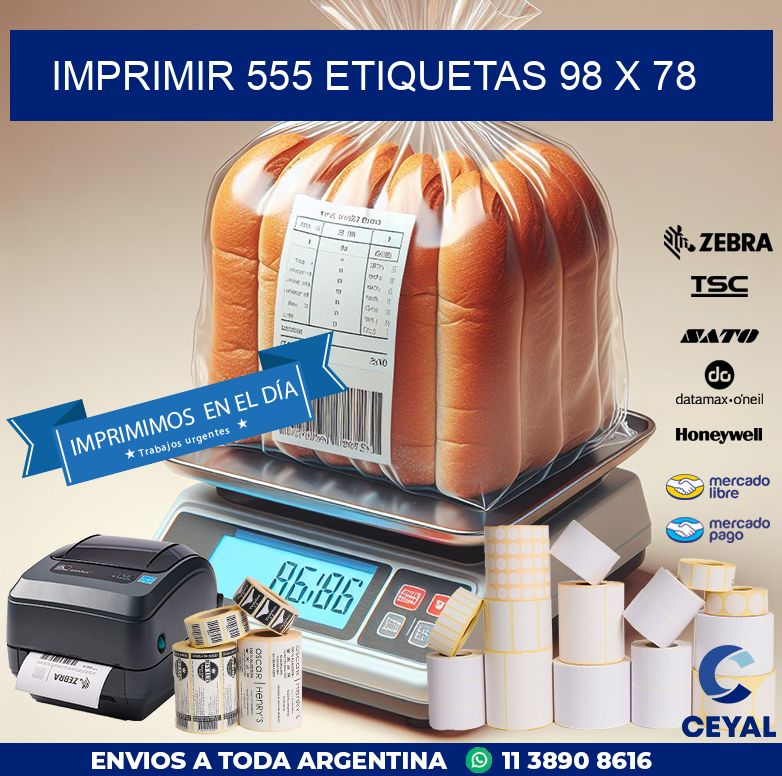 IMPRIMIR 555 ETIQUETAS 98 x 78