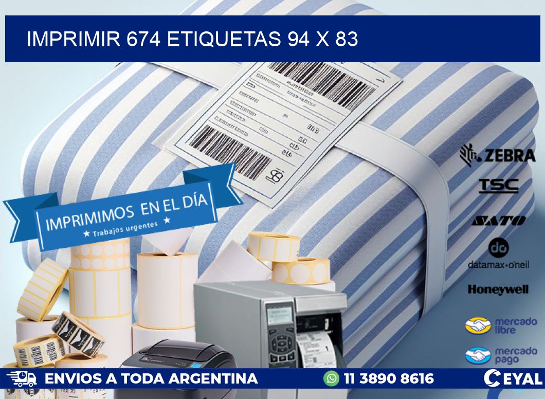 IMPRIMIR 674 ETIQUETAS 94 x 83