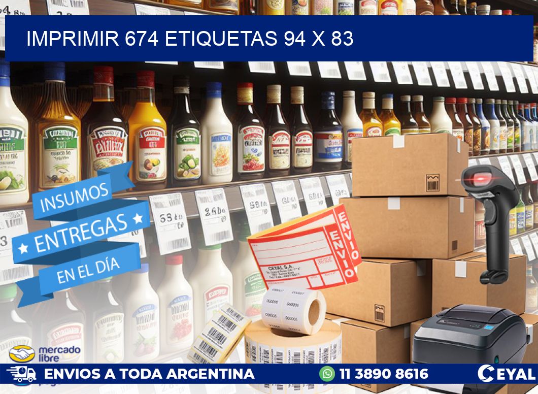 IMPRIMIR 674 ETIQUETAS 94 x 83
