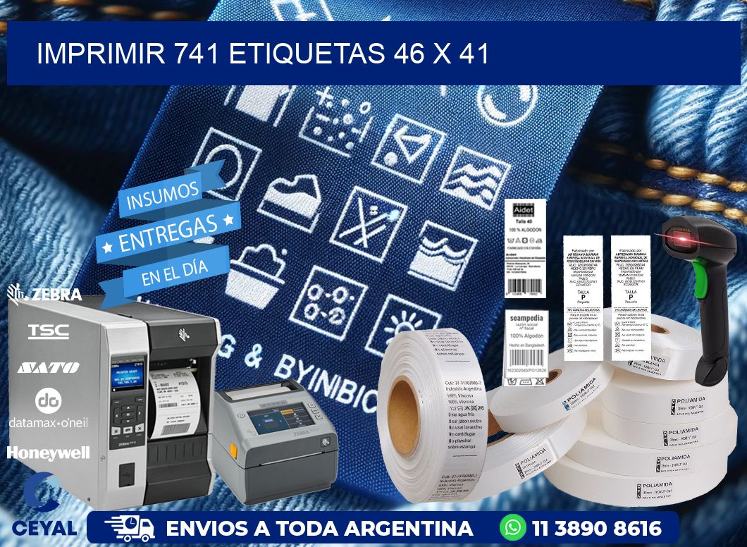 IMPRIMIR 741 ETIQUETAS 46 x 41