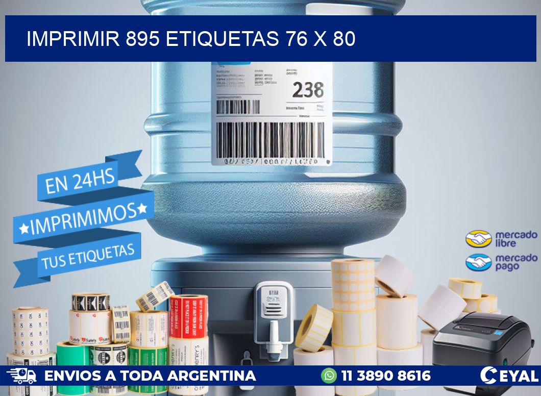 IMPRIMIR 895 ETIQUETAS 76 x 80