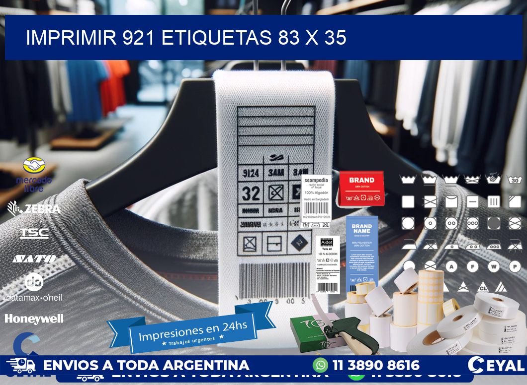 IMPRIMIR 921 ETIQUETAS 83 x 35