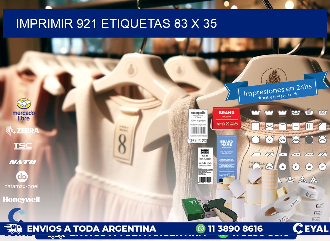IMPRIMIR 921 ETIQUETAS 83 x 35
