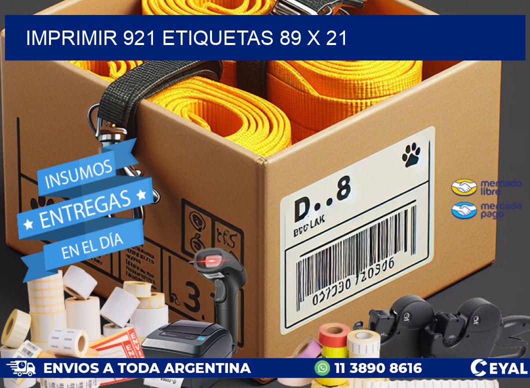 IMPRIMIR 921 ETIQUETAS 89 x 21