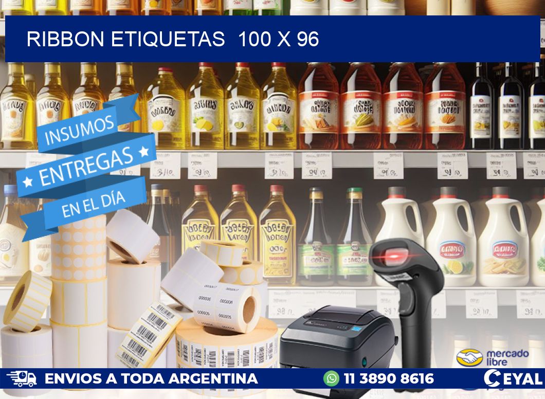 RIBBON ETIQUETAS  100 x 96
