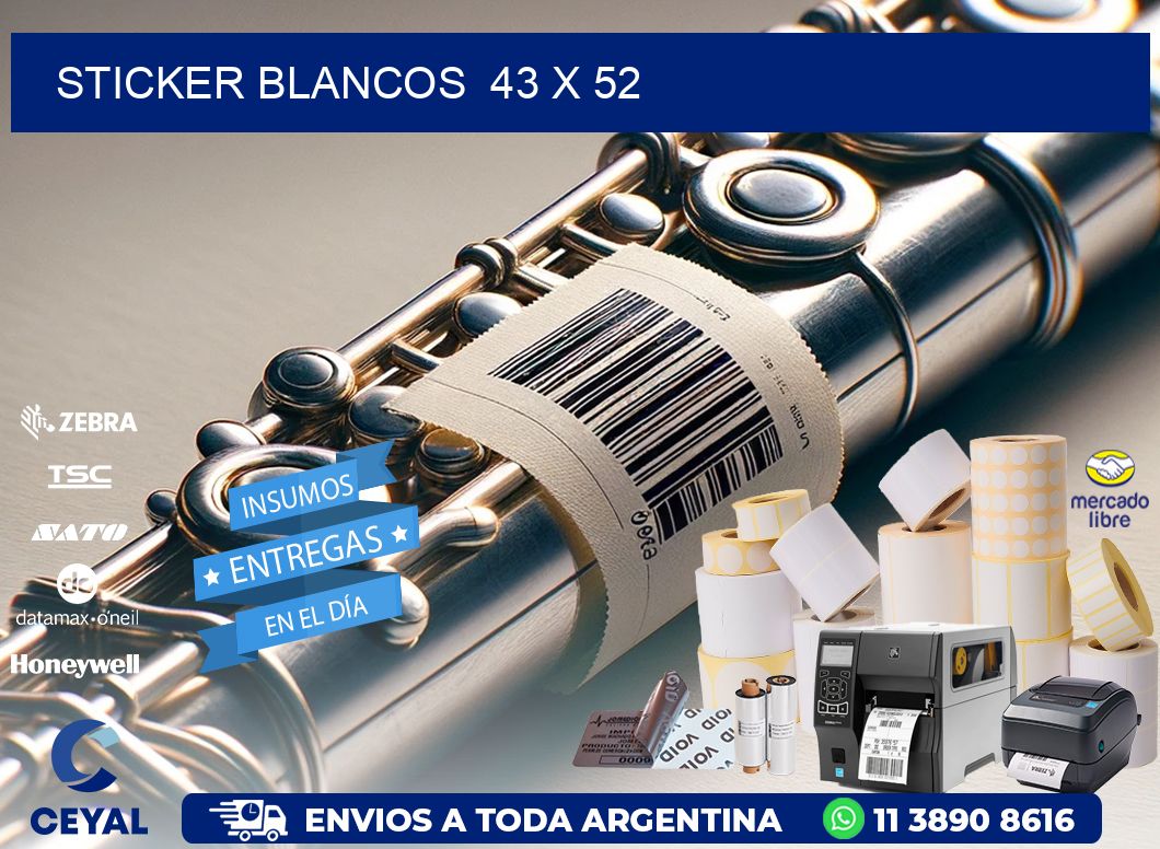 STICKER BLANCOS  43 x 52