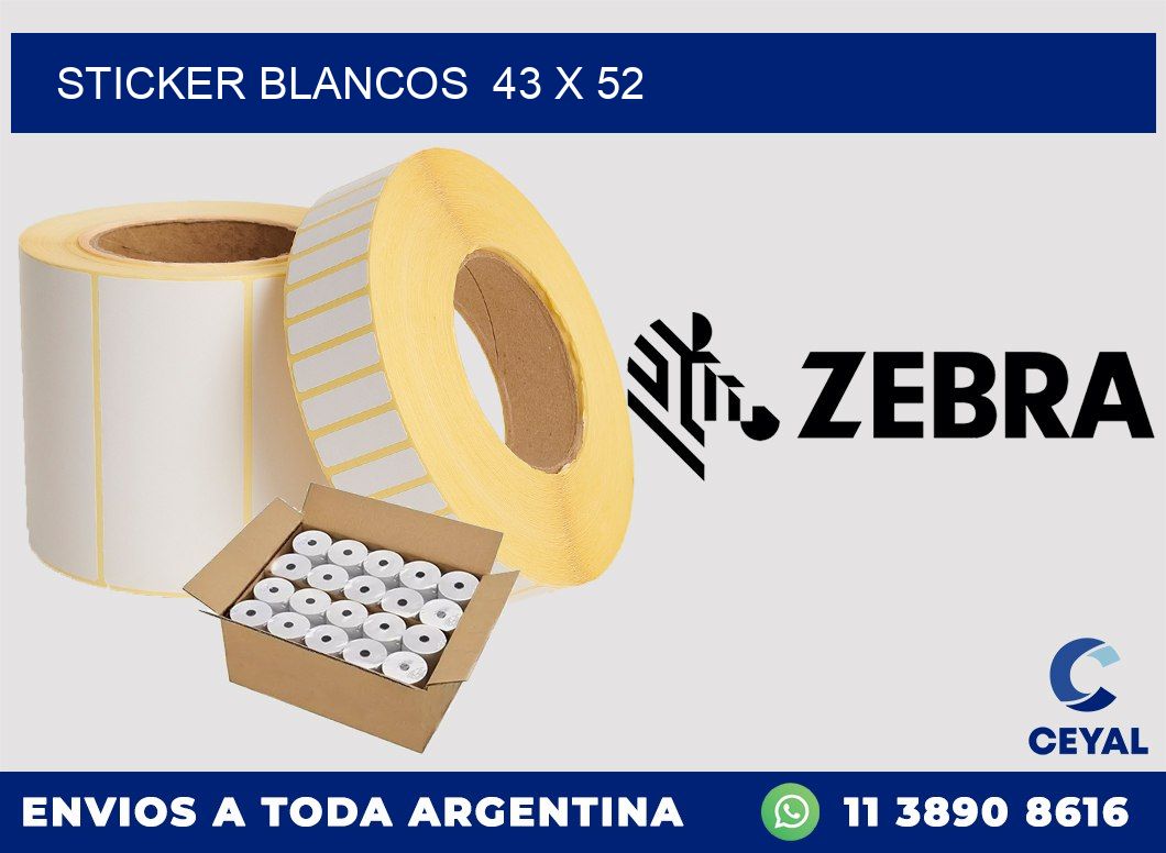 STICKER BLANCOS  43 x 52