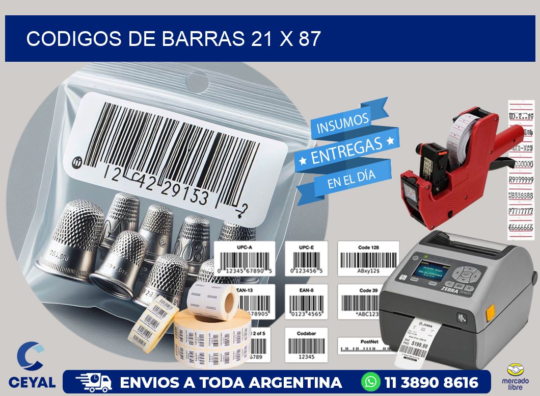 codigos de barras 21 x 87