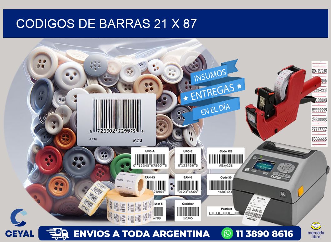 codigos de barras 21 x 87