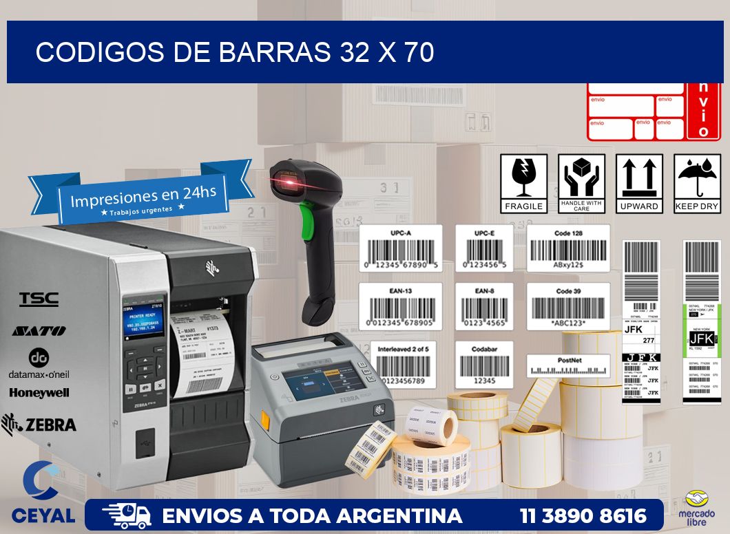 codigos de barras 32 x 70
