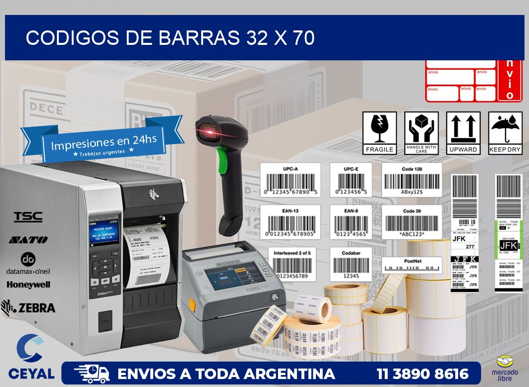 codigos de barras 32 x 70