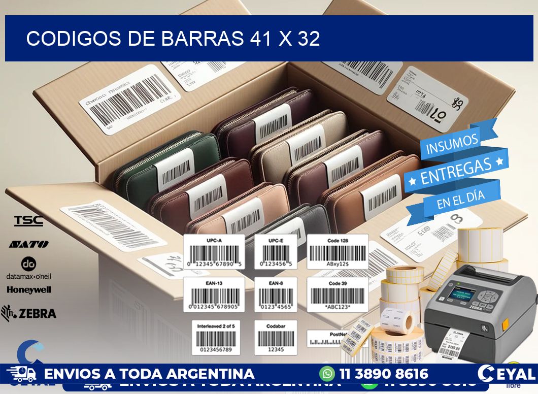 codigos de barras 41 x 32