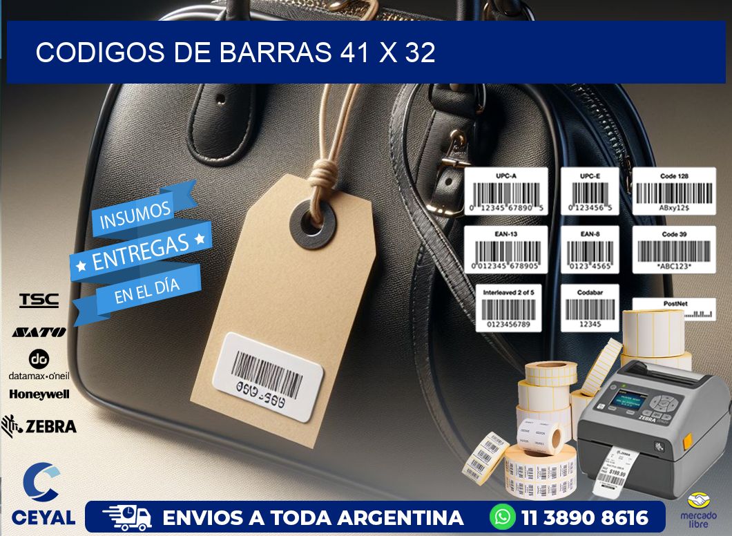 codigos de barras 41 x 32