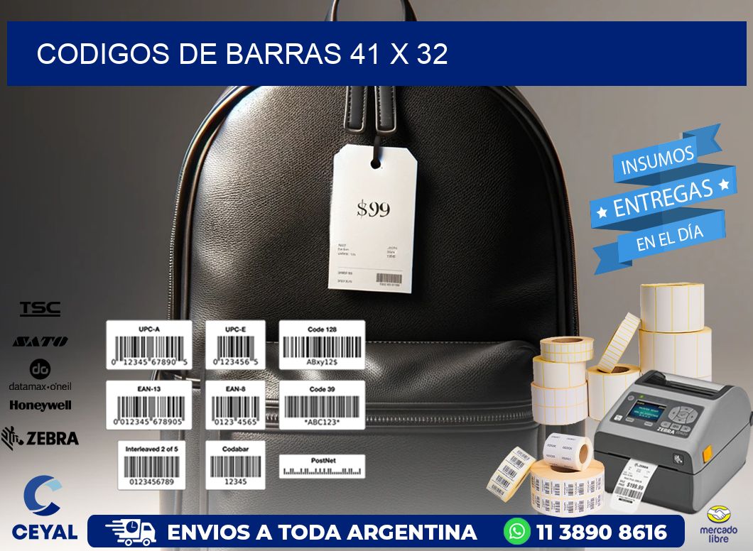 codigos de barras 41 x 32
