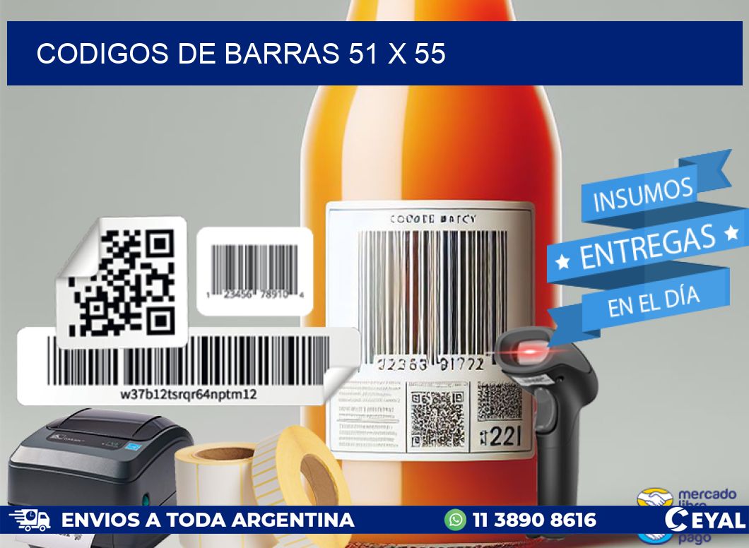 codigos de barras 51 x 55
