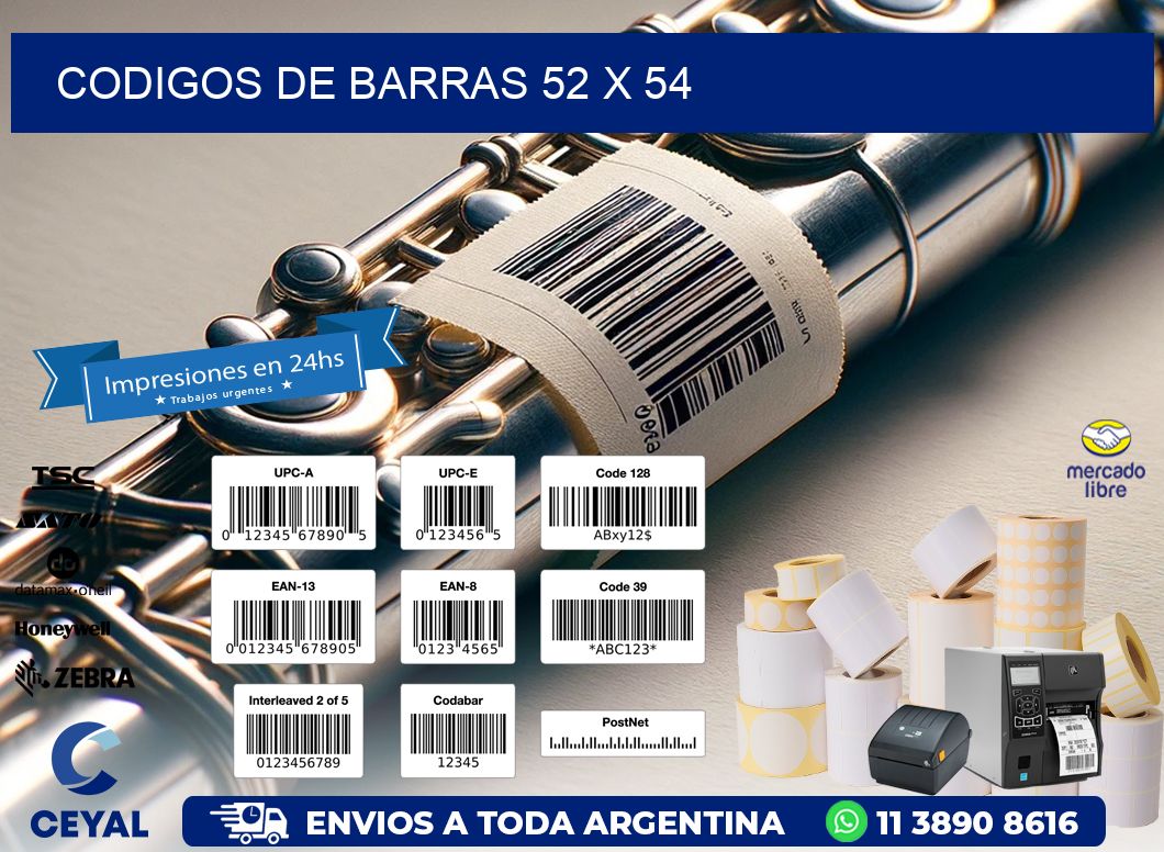 codigos de barras 52 x 54