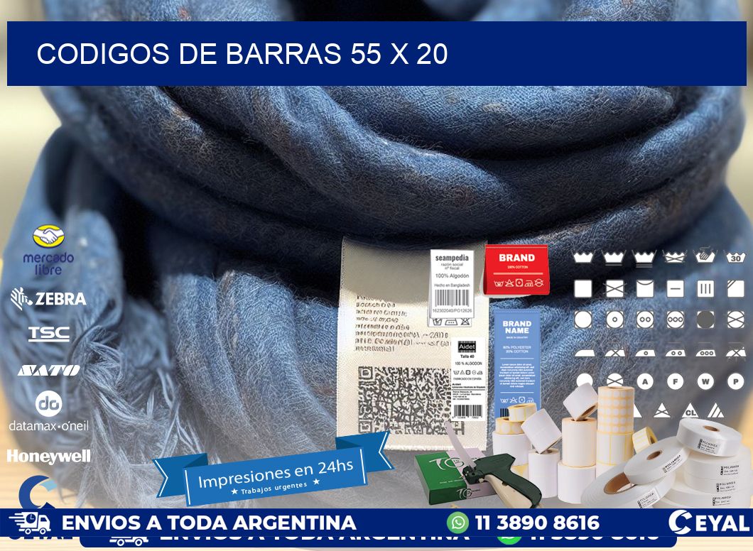 codigos de barras 55 x 20