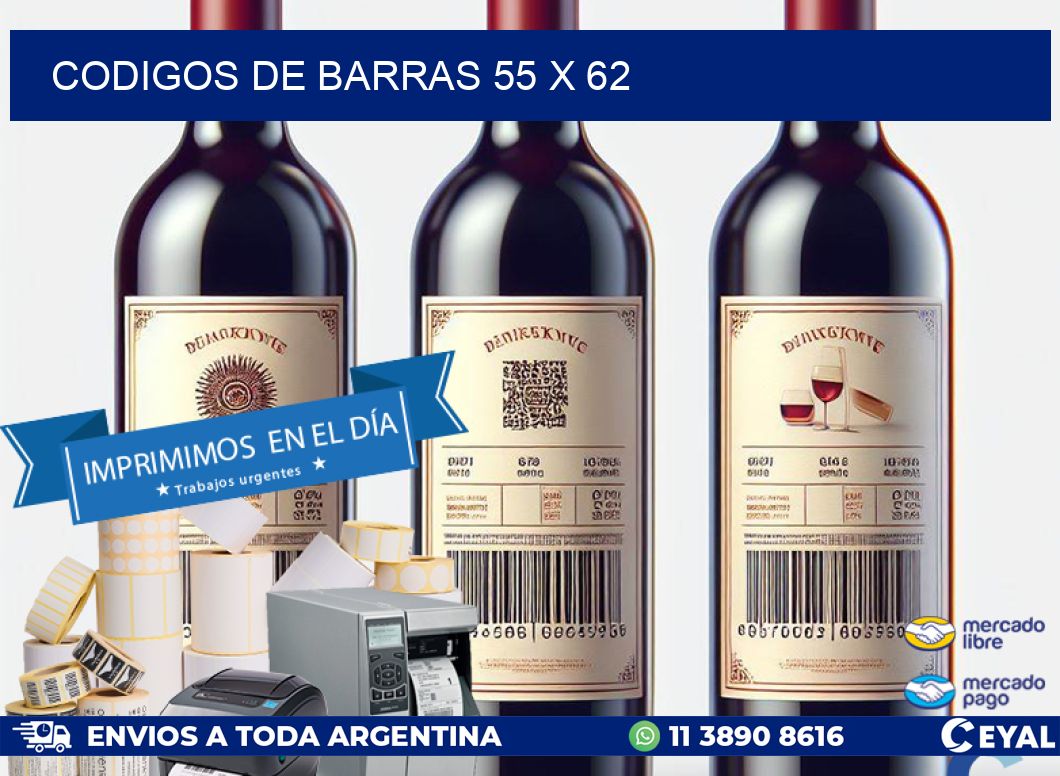 codigos de barras 55 x 62