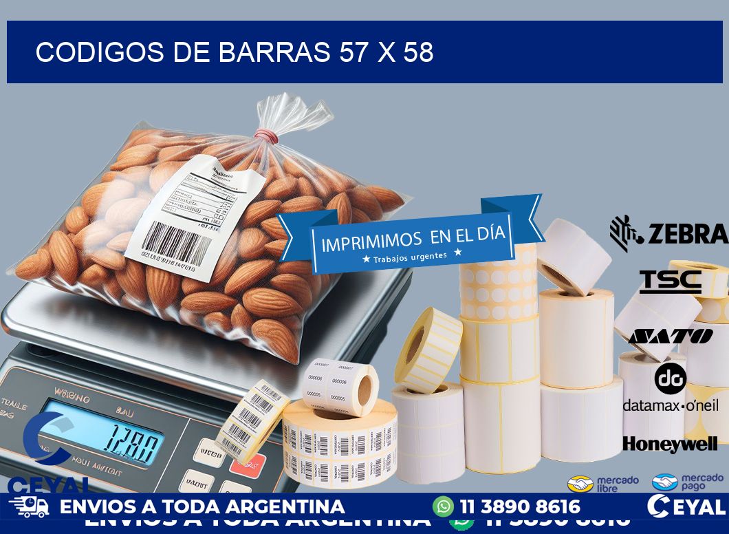codigos de barras 57 x 58