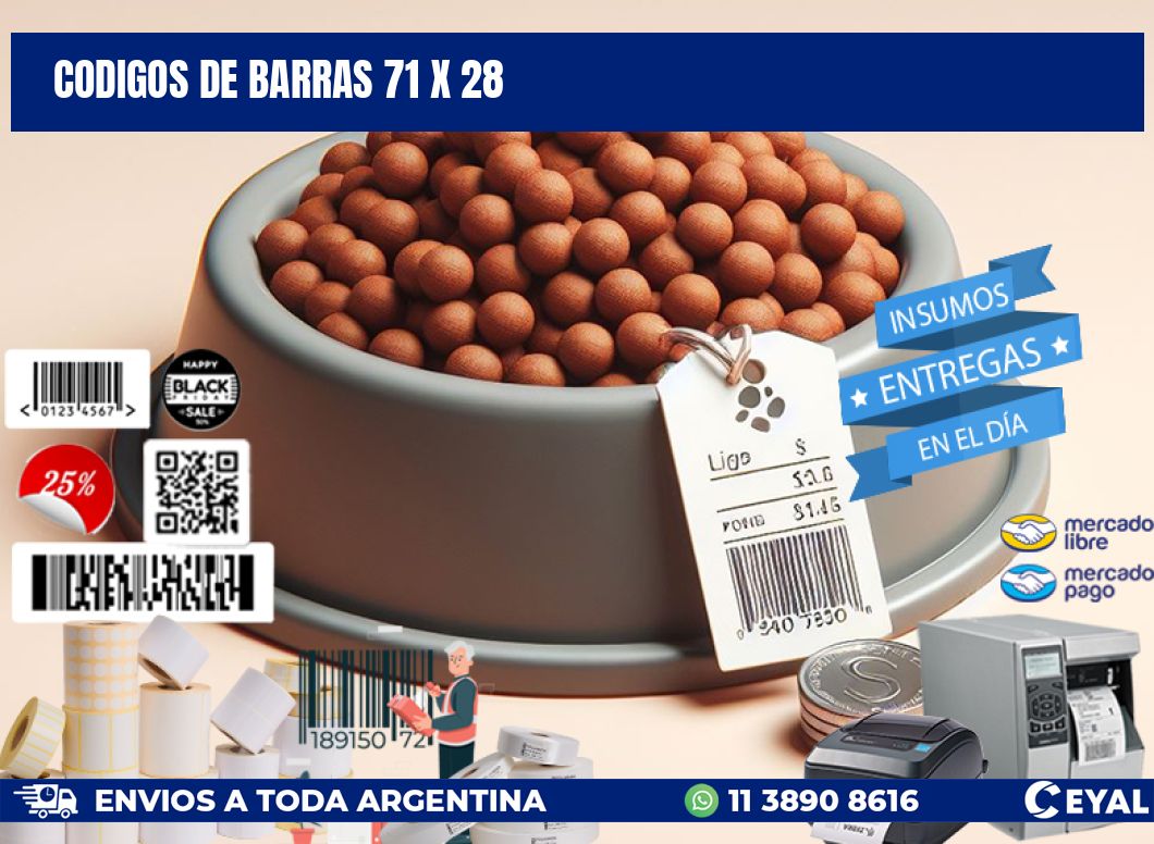codigos de barras 71 x 28