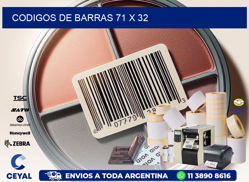 codigos de barras 71 x 32