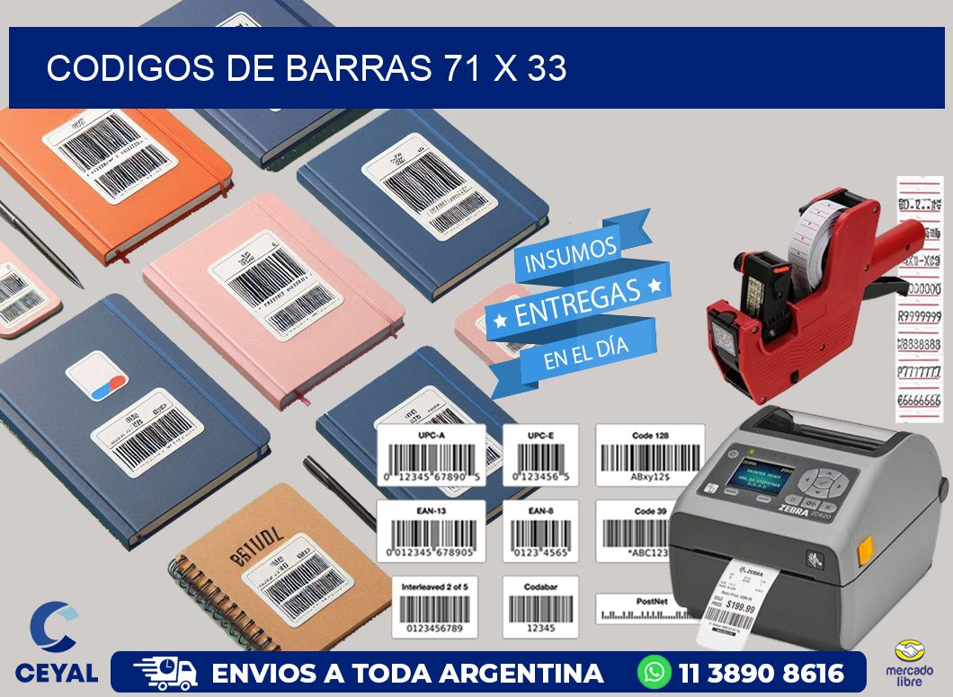 codigos de barras 71 x 33