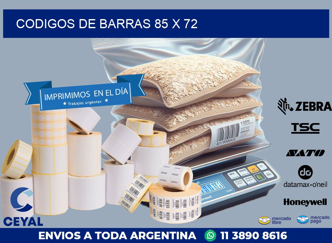 codigos de barras 85 x 72
