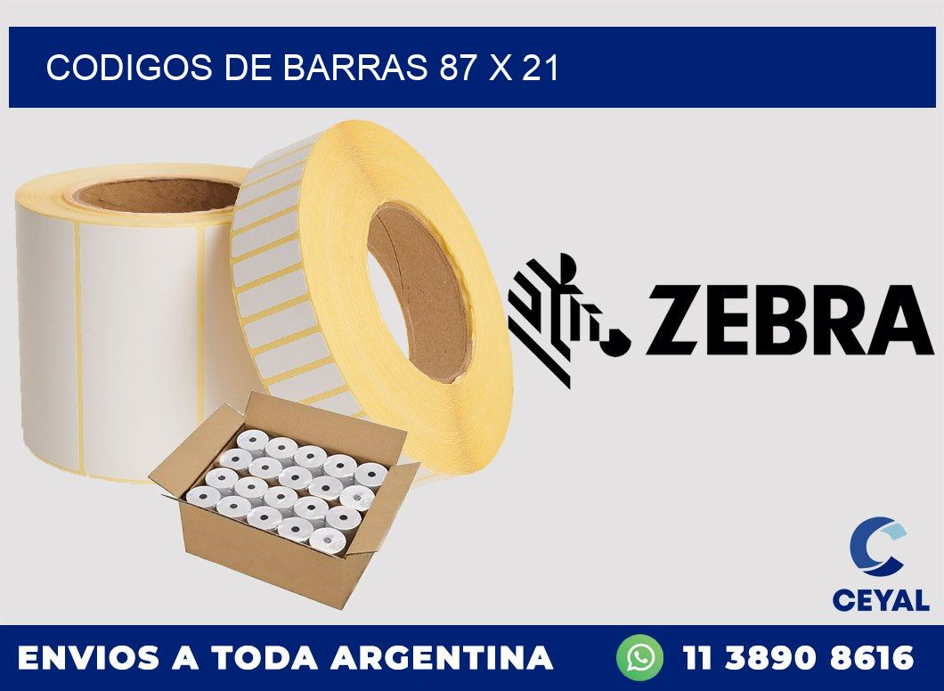 codigos de barras 87 x 21