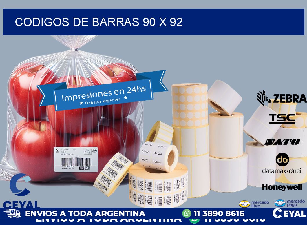 codigos de barras 90 x 92