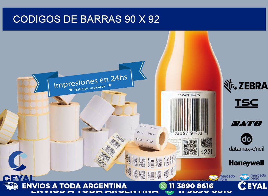 codigos de barras 90 x 92