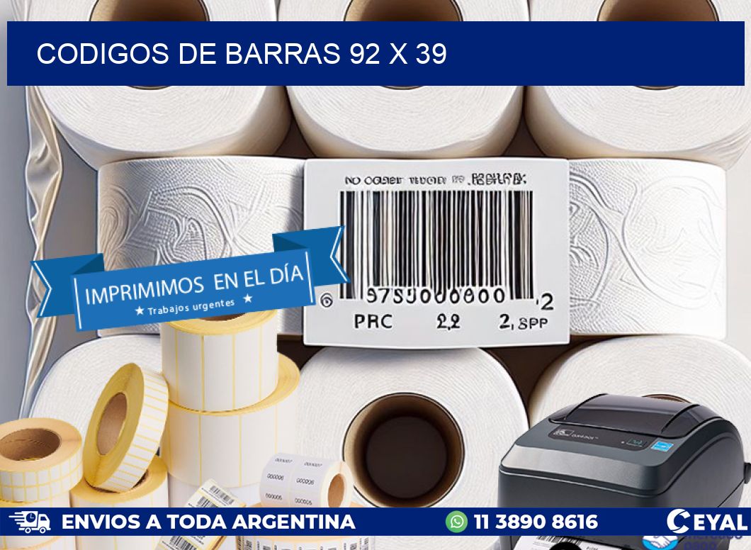 codigos de barras 92 x 39