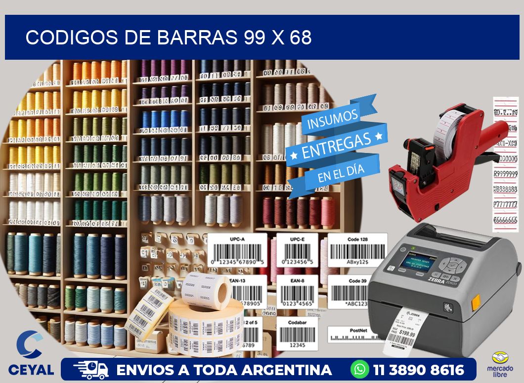 codigos de barras 99 x 68