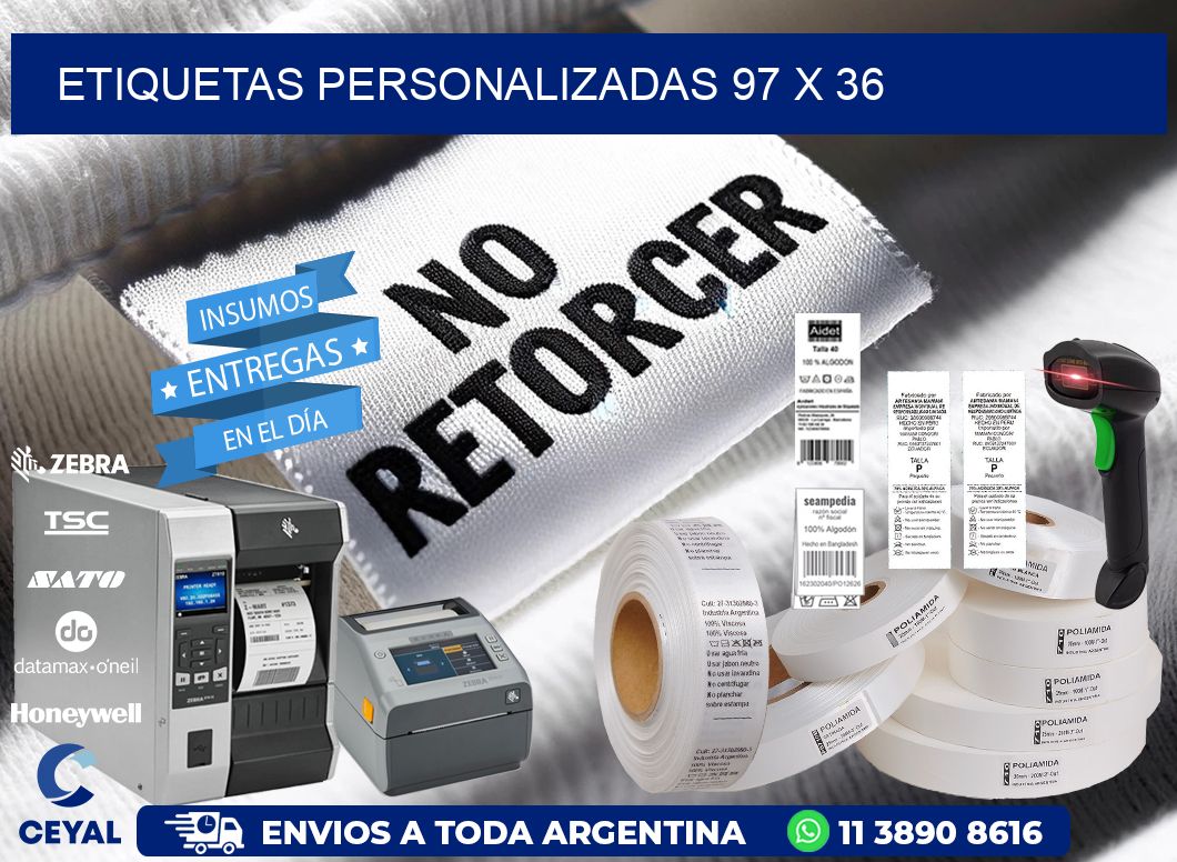 etiquetas personalizadas 97 x 36