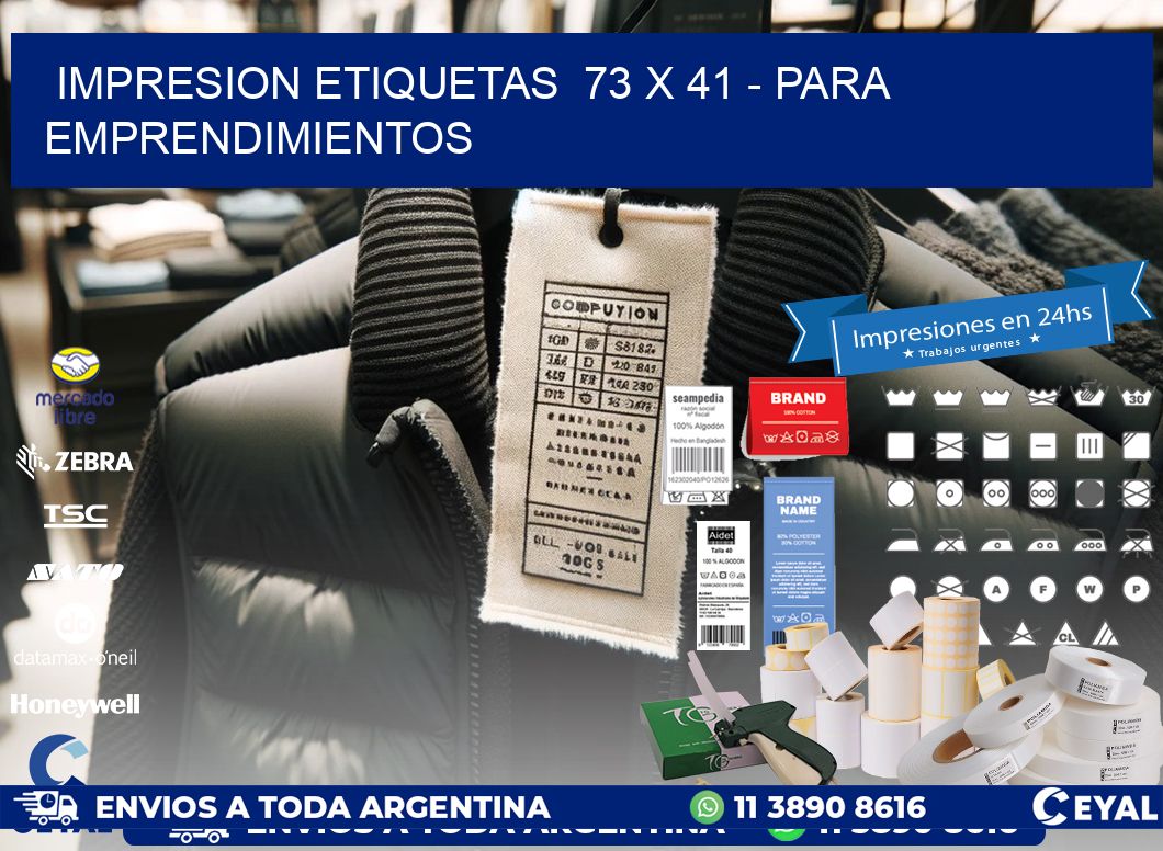impresion etiquetas  73 x 41 - para emprendimientos