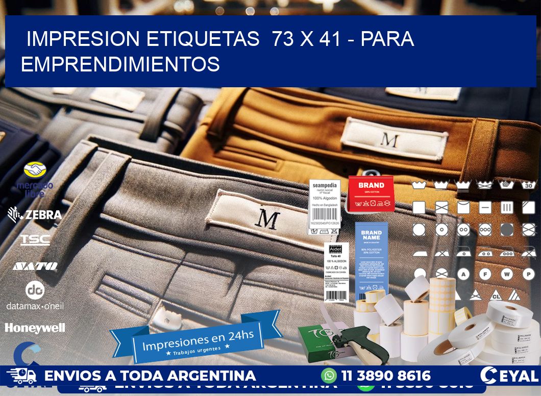 impresion etiquetas  73 x 41 - para emprendimientos