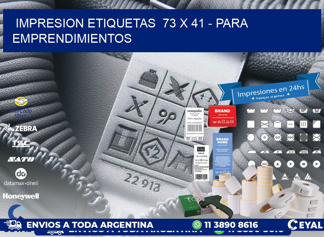 impresion etiquetas  73 x 41 - para emprendimientos