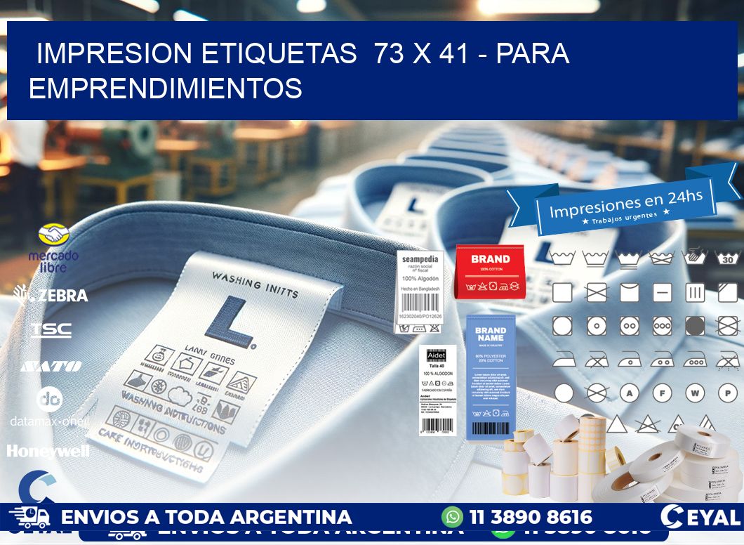 impresion etiquetas  73 x 41 - para emprendimientos