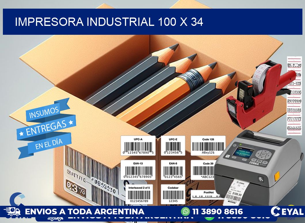 impresora industrial 100 x 34