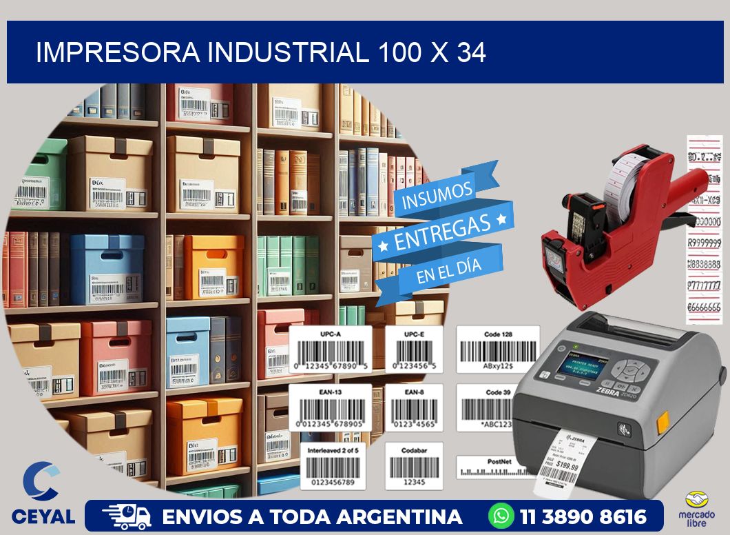 impresora industrial 100 x 34