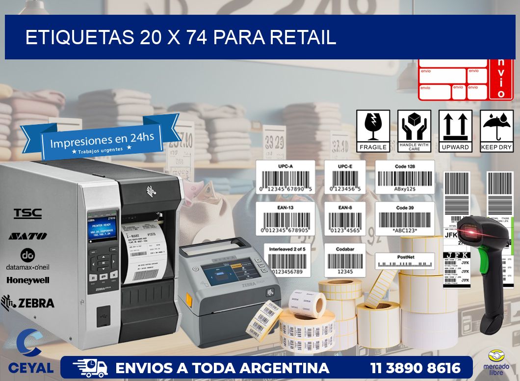 ETIQUETAS 20 x 74 PARA RETAIL