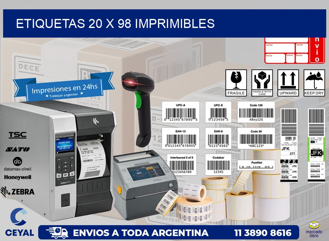 ETIQUETAS 20 x 98 IMPRIMIBLES