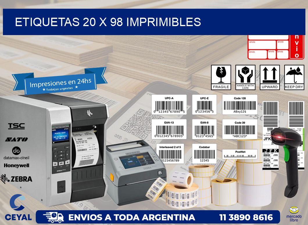ETIQUETAS 20 x 98 IMPRIMIBLES